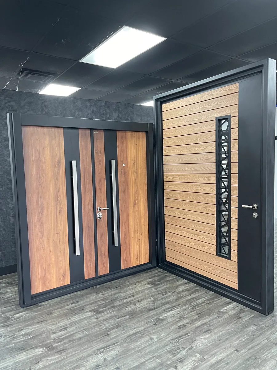 Double entry door display in the showroom
