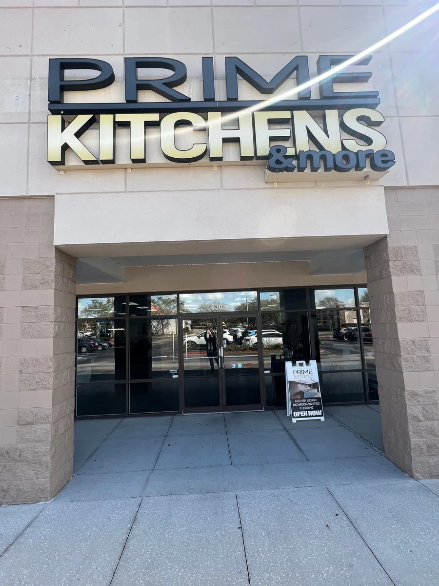 Showroom entrance sign